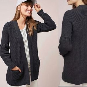 Anthro Knitted & Knotted Majella Open Cardigan Med